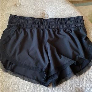 Black lululemon shorts size 8